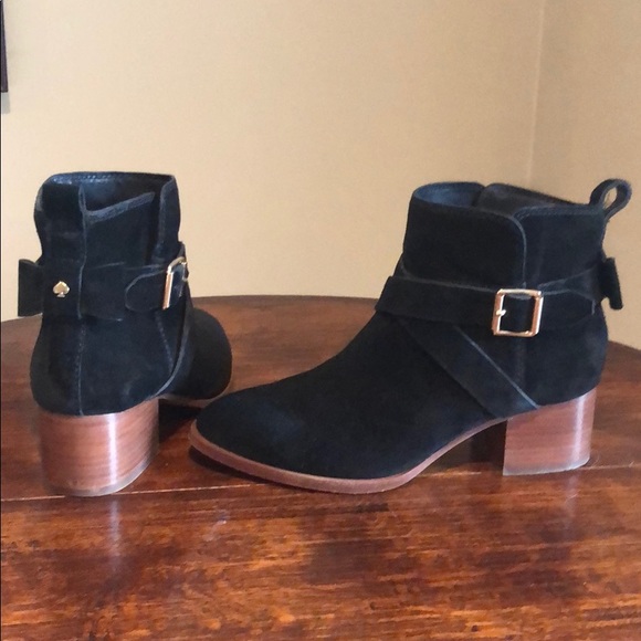 kate spade Shoes - Kate Spade Polly Black Suede ankle boots